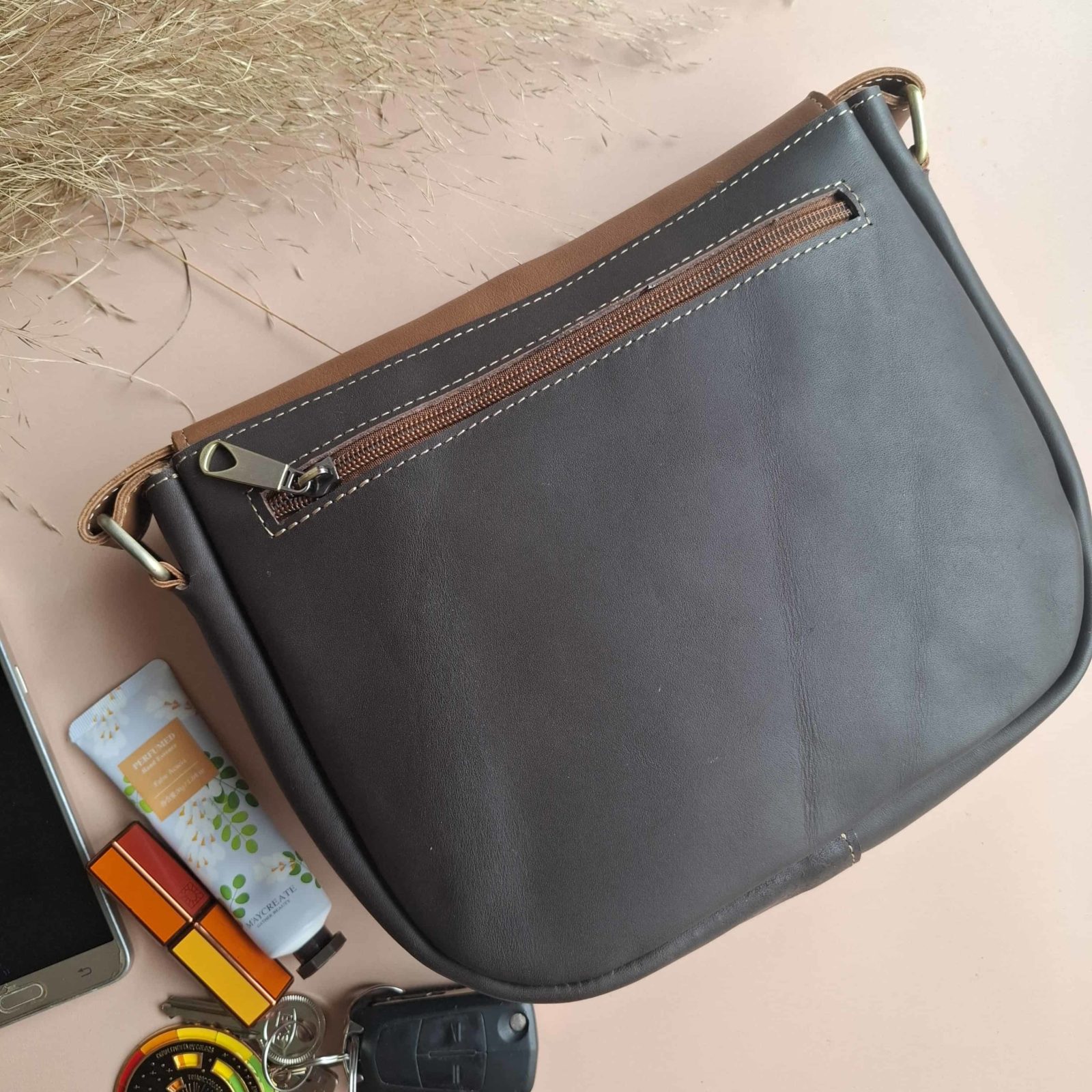 sac cuir marron pour femme