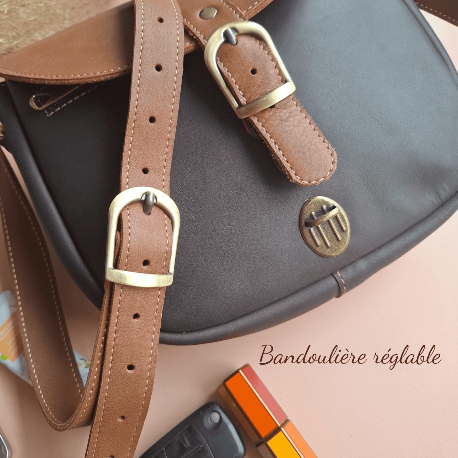 sac cuir marron pour femme