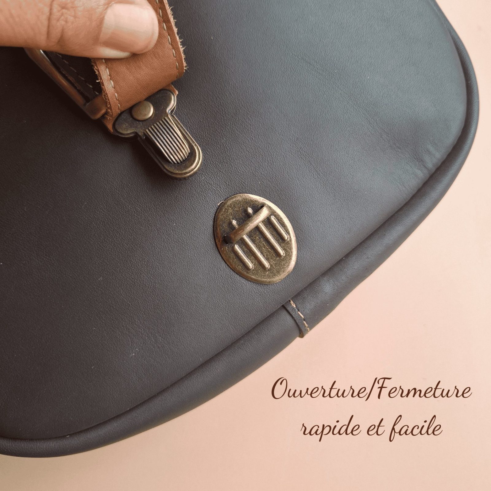 sac cuir marron pour femme