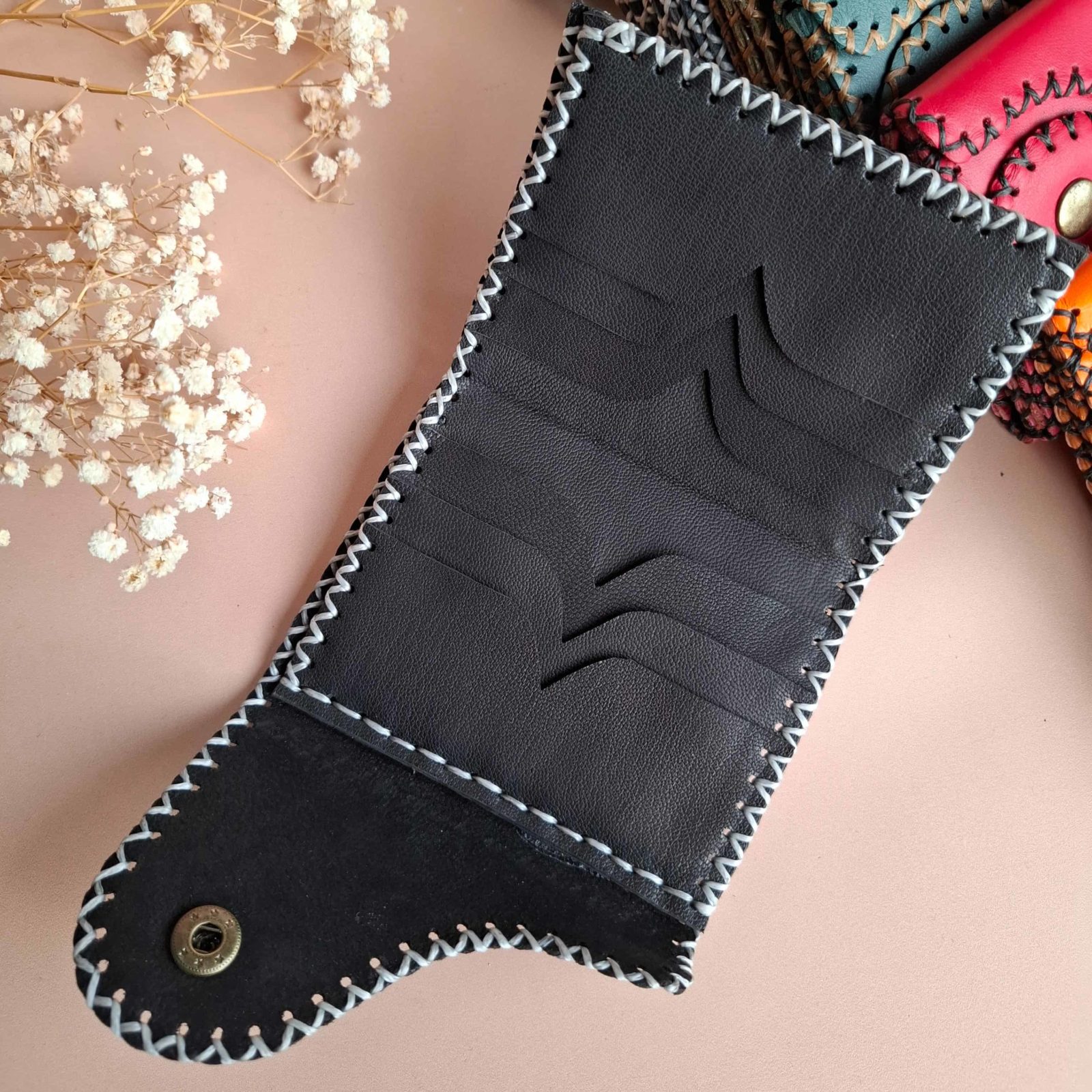 porte-cartes compact cuir